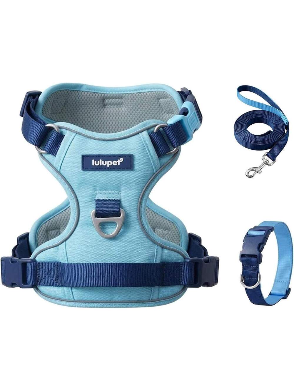 Dog Harness and Leash Set - No Pull Reflective Vest for Medium / Large Dogs